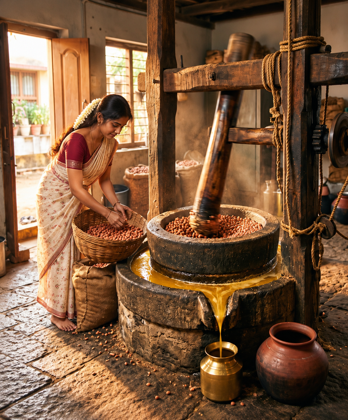 Traditional Wood-Pressed Oil: How the Extraction Process Works
